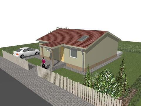 Boční strana bungalovu