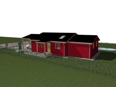 Pravá boční strana bungalovu