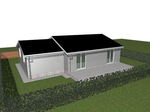 Zadní strana bungalovu
